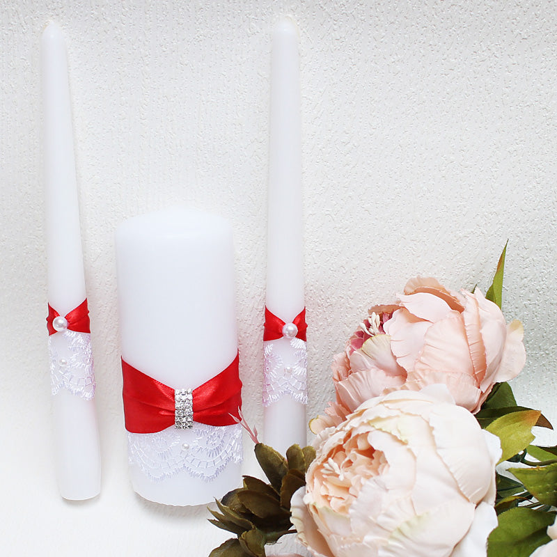 Küünalde komplekt Punane elegantsus