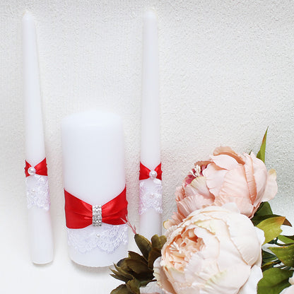 Küünalde komplekt Punane elegantsus