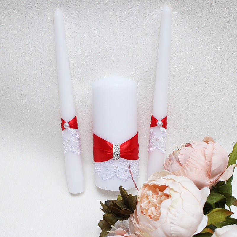 Küünalde komplekt Punane elegantsus